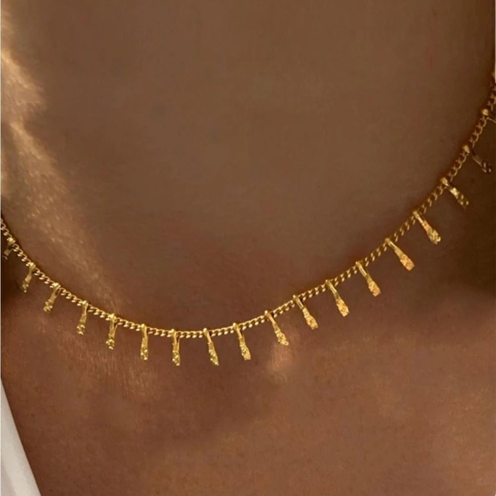 Stackable chain necklace N740